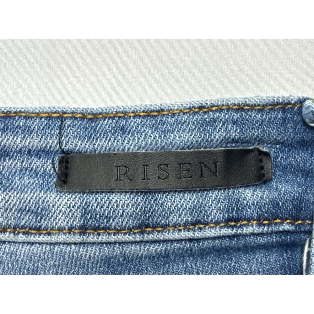 Risen Jeans Women's Distressed Straight Leg Stretch Blue Jeans - 27/5 (27x26.5)* - Picture 3 of 7